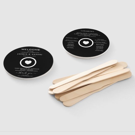 Modern Wedding Programme Handwaaier (Niet-gemonteerd)