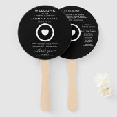 Modern Wedding Programme Handwaaier (Voorkant en achterkant)