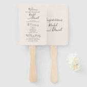 Modern Wedding Programme Handwaaier (Voorkant en achterkant)