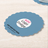 Modern Wedding Promo Dusty Blue Kartonnen Onderzetters (Gekanteld)