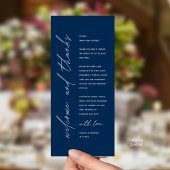 Modern Wedding Reception Dinner Thank You Card Programma
