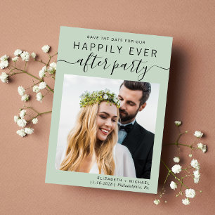 Modern Wedding Reception Foto Sage Green Save The Date