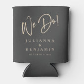 Modern Wedding Rehearsal Dinner Charcoal Custom Blikjeskoeler (Voorkant)
