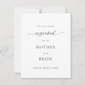 modern wedding reserved seat tag (Voorkant)