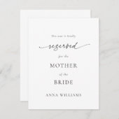 modern wedding reserved seat tag (Voorkant / Achterkant)