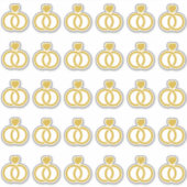 Modern Wedding Ring Kiss-Cut Sticker (Voorkant)