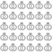 Modern Wedding Ring Kiss-Cut Sticker (Voorkant)