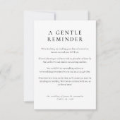 Modern Wedding RSVP Deadline Herinnering Kaart (Voorkant)