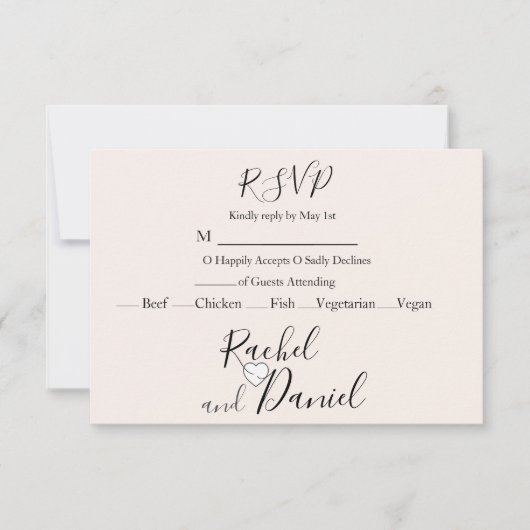 Modern Wedding RSVP Kaartje (Voorkant)