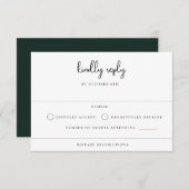 Modern Wedding RSVP Kaartje (Voorkant / Achterkant)