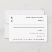 Modern Wedding RSVP Kaartje (Voorkant)