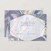 Modern Wedding RSVP Marbleized Paars Roos Agate (Voorkant / Achterkant)