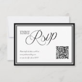 Modern Wedding RSVP with QR code Card Kaartje (Voorkant)