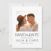 Modern Wedding Save the Date Card with Photo  (Devant)