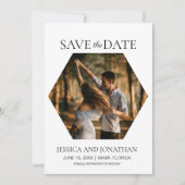 Modern Wedding Save the Date Hexagon Photo (Voorkant)
