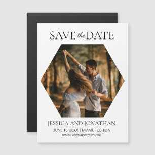 Modern Wedding Save the Date Hexagon Photo