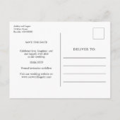 Modern Wedding Save the Date Photo Aankondigingskaart (Achterkant)