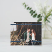 Modern Wedding Save the Date Photo Aankondigingskaart (Staand voorkant)