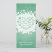 Modern Wedding Secret Garden Mint Kaart (Staand voorkant)