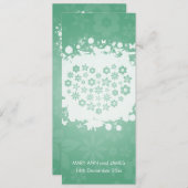 Modern Wedding Secret Garden Mint Kaart (Voorkant / Achterkant)