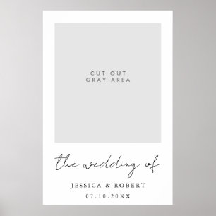 Modern Wedding Selfie Photo Booth Lijst Poster