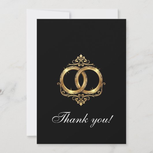 Modern Wedding Thank You Card Bedankkaart (Voorkant)