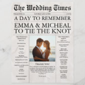 Modern Wedding Timeline Krantenprogramma Flyer (Voorkant)