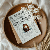 Modern Wedding Timeline Krantenprogramma Flyer