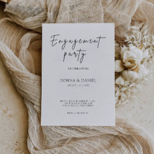 Modern Wedding Verloving Invitation Sjabloon Kaart