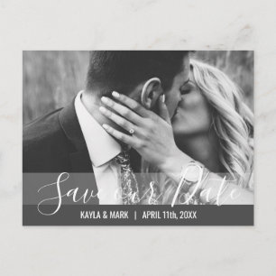 Modern Wedding Verloving SAVE OUR DATE   FOTO Aankondigingskaart
