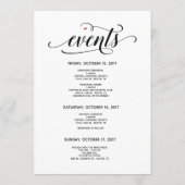 Modern Wedding Welcome and Itinerary Card v1 Programma (Achterkant)
