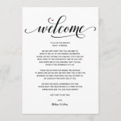 Modern Wedding Welcome and Itinerary Card v1 Programma (Voorkant)