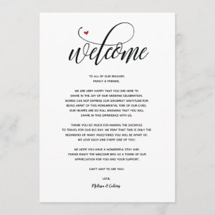 Modern Wedding Welcome and Itinerary Card v1 Programma
