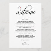 Modern Wedding Welcome and Itinerary Card v1 Programma (Voorkant)