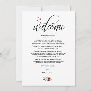 Modern Wedding Welcome and Itinerary Card v2