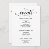 Modern Wedding Welcome and Itinerary Card v2 Programma (Voorkant / Achterkant)