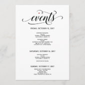Modern Wedding Welcome and Itinerary Card v2 Programma (Voorkant)