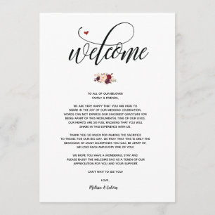Modern Wedding Welcome and Itinerary Card v3 Programma