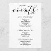 Modern Wedding Welcome and Itinerary Card v3 Programma (Voorkant)