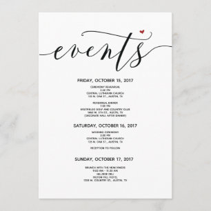 Modern Wedding Welcome and Itinerary Card v8 Kaart