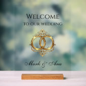 Modern Wedding Welcome Sign Acryl Bord (Neutraal)
