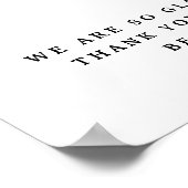 Modern Wedding Welcome Sign. Minimalistisch huweli Poster (Hoek)