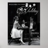 Modern Wedding Welcome with Photo Sign Poster  (Devant)