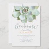 Modern weelderig sappig verjaardagsfeestje kaart (Voorkant)