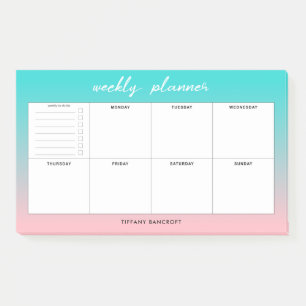 Modern wekelijkse planning om aanbiedingen te doen post-it® notes