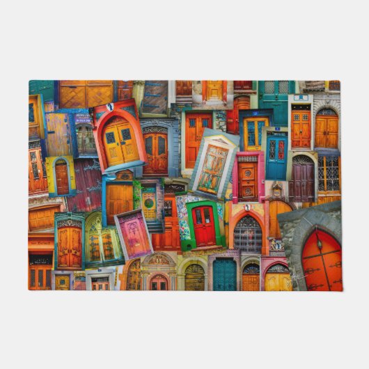 Modern Welkom Huis  Deurpatroon Deurmat (Voorkant)