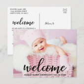 Modern welkom nieuwe baby aankondiging (Voorkant / Achterkant)