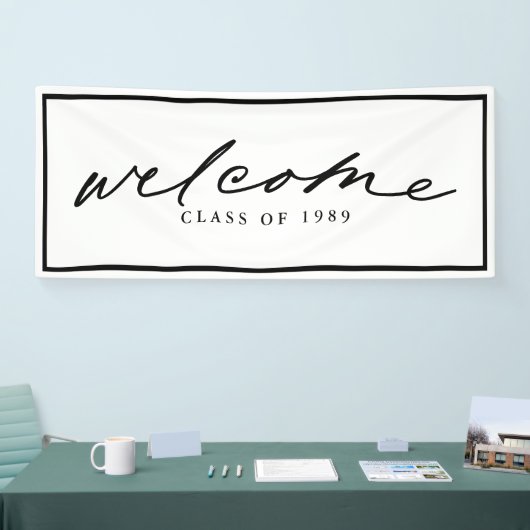 Modern welkome aangepaste ontwerpversie van script spandoek (Beurs)