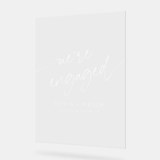 Modern We're Engaged  Engagement Party Welcome (Angle)