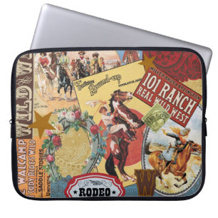 modern western cowgirl laptop sleeve
